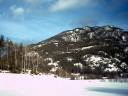 unterwegs eine verschneite Landschaft