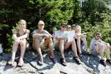 Pause/Kartenstudium auf Dalholmen