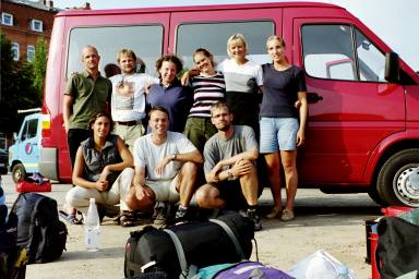 Gruppenfoto auf dem Wilhelmplatz in Kiel