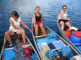 Fahren im 4er-Verband: Nina, Conny, Caro